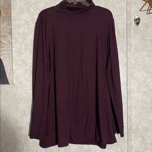 Lane Bryant Dark Purple Long Sleeve Tee/Tunic Size 22/24